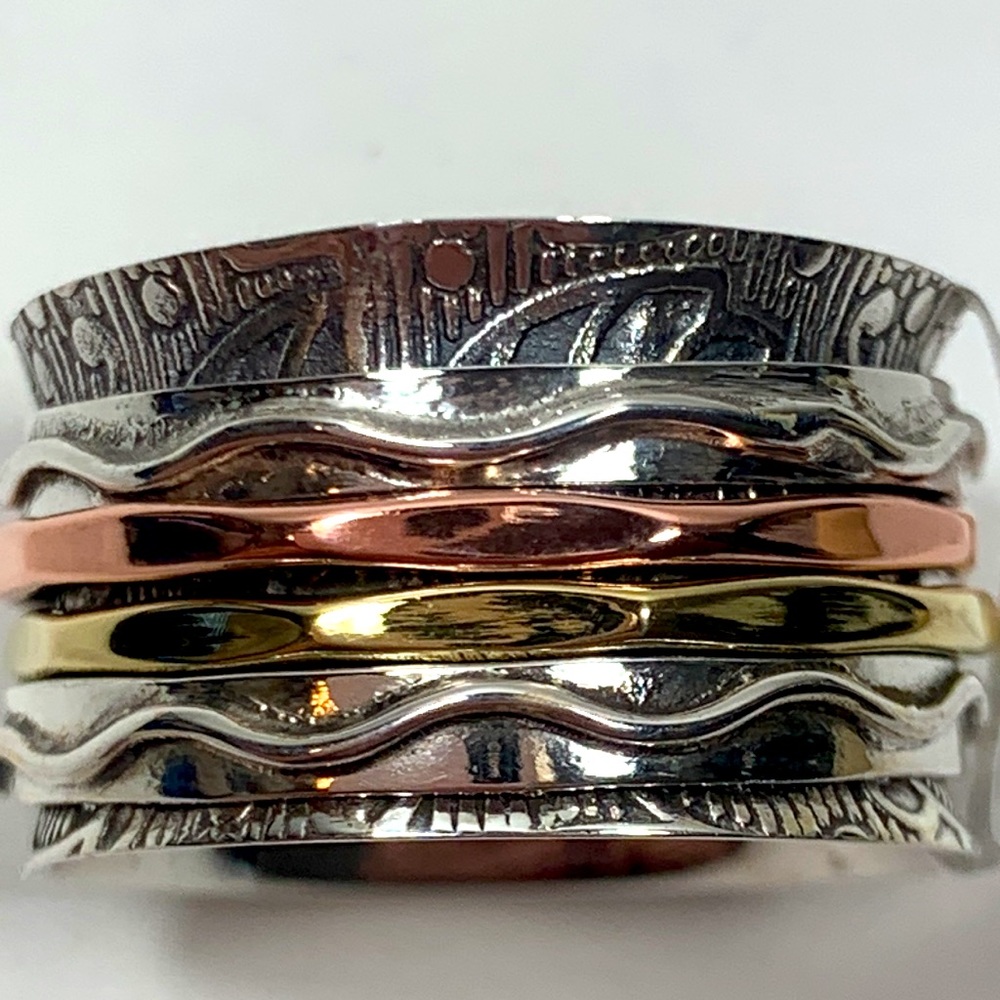 Sterling Silver Spinner Motion Ring